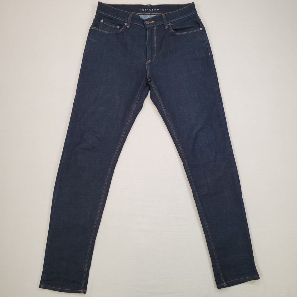 Mott and Bow Jeans CROSBY Mens 30x32 Skinny Fit Blue Comfort Stretch Dark Wash